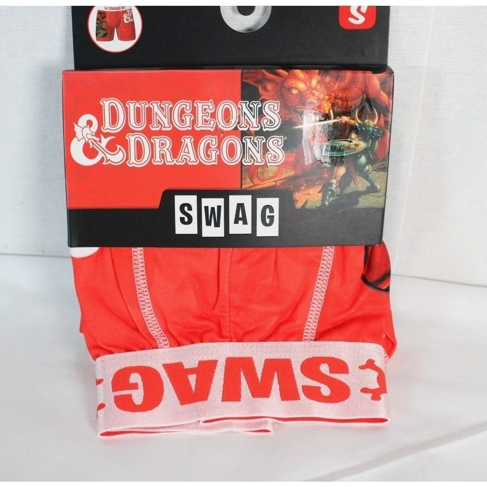 SWAG Dungeons & Dragons Boxer Briefs Mens Small Red D&D Dragon Fantasy 3 Pack